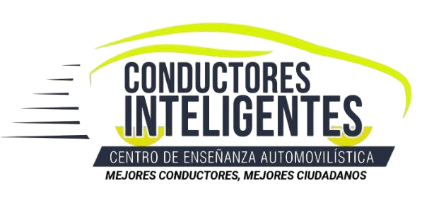 Logo de escuela conducion conductores inteligentes